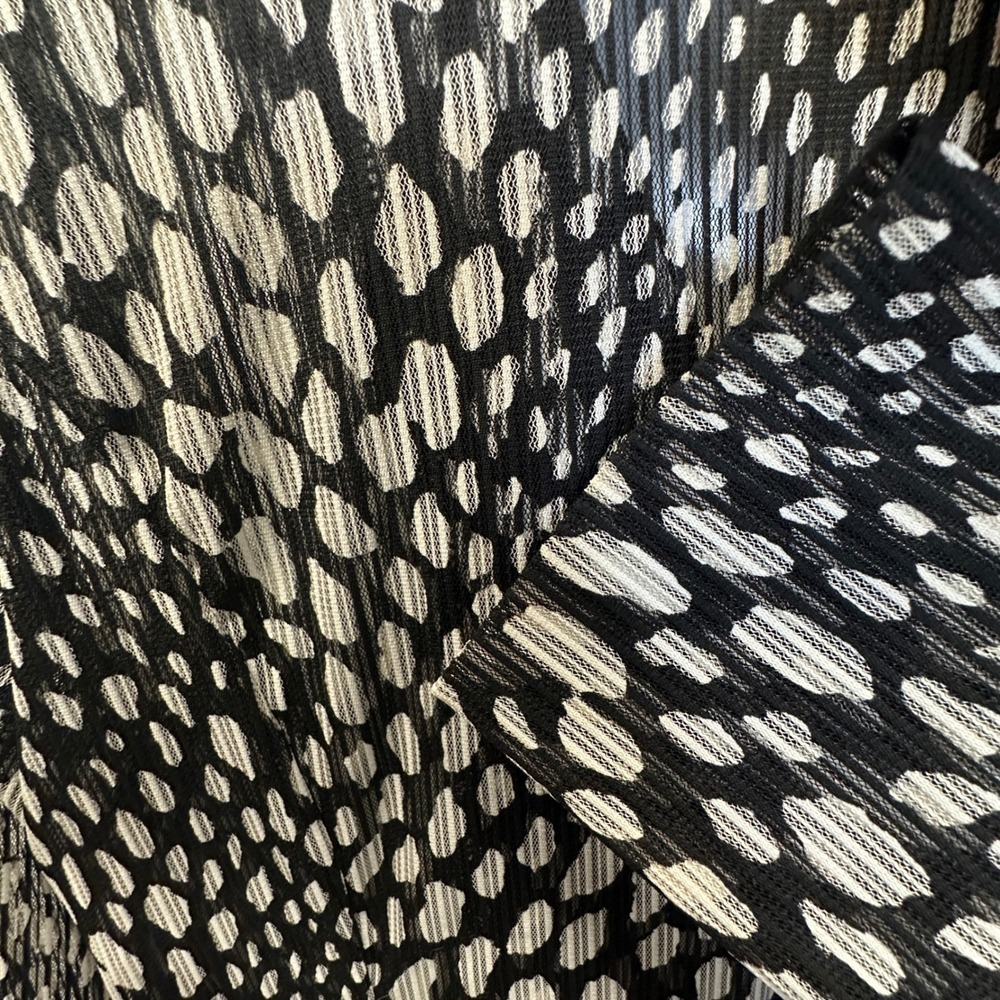 Damee Inc Womens Sheer Mesh Wired Animal Print Button Front Jacket Art to Wear M - Picture 6 of 7